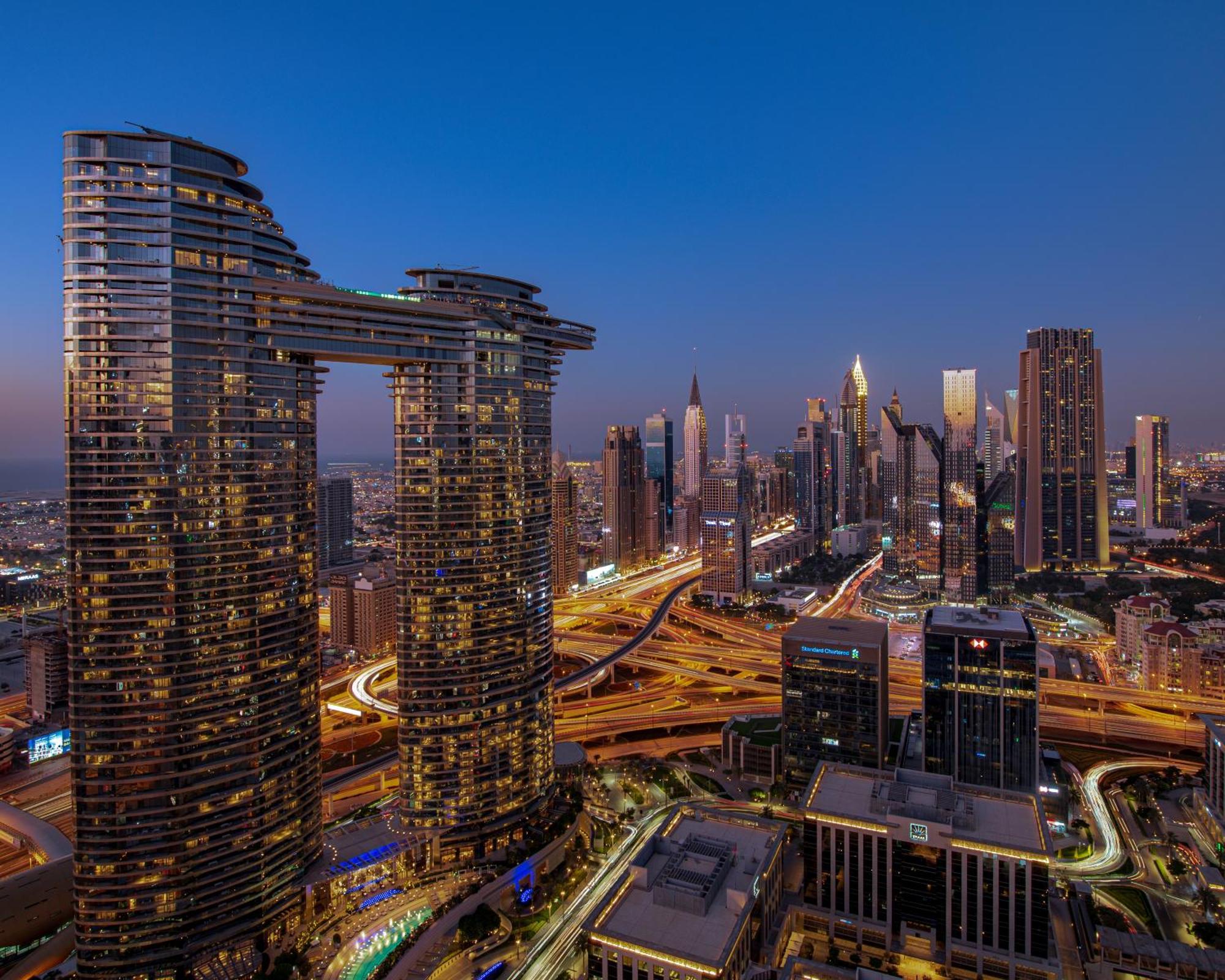 شقة First Class 3Br With Full Dubai Skyline & Sea View المظهر الخارجي الصورة